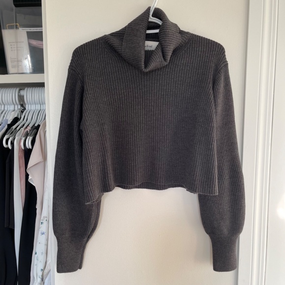 Aritzia Wilfred⎜REBECCA TURTLENECK⎜HEATHER PEPPERCORN GREY - Picture 16 of 16